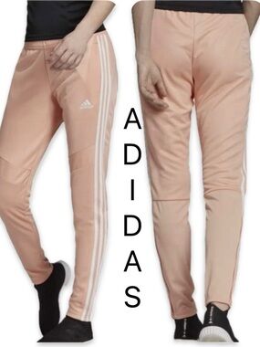 Adidas Tiro Women Pink White 3 Stripe Leggings Skinny Tights XS